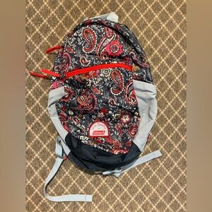 Vera Bradley Coleman Black and Red Paisley Backpack Limited Edition